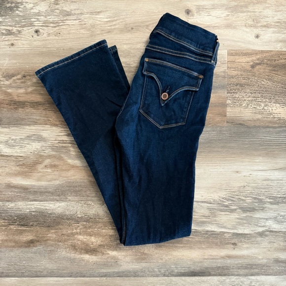 Hudson Beth Baby Boot Jeans Women’s Size 26 Dark Wash Bootcut Flap Pockets - Picture 7 of 7